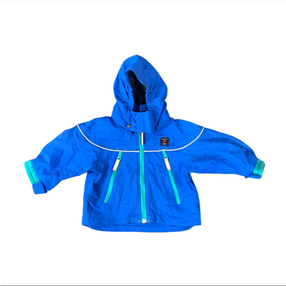 Polarn O. Pyret Kids Jacket 6-9M Zip Pockets Removable Hood Adjustable Outdoor